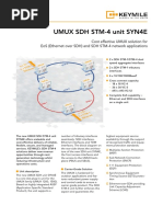 Umux SDH Stm-4 Unit Syn4E: Cost Effective Umux Solution For Eos (Ethernet Over SDH) and SDH Stm-4 Network Applications