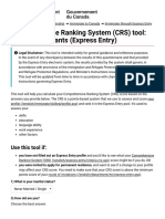 Comprehensive Ranking System (CRS) Tool: Skilled Immigrants (Express Entry) PDF