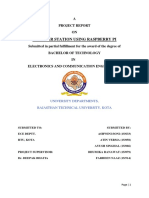 Report For Minor Project On Weather Station