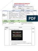 Sesion de Aprendizaje Sobre El Acento y La Tilde