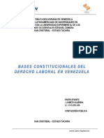 Bases Constitucionales Del Derecho Laboral en Venezuela