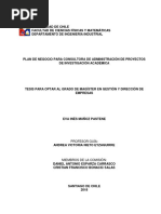 Plan de Negocio para Consultora de Administración de Proyectos de Investigación Académica PDF