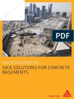 Sika Solutions For Watertight Basement Structure