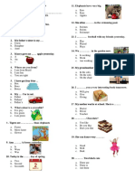 Placement Test For Basic Users 1-First Graders PDF