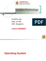 It 480:informationtechnology Essentials: Vineetha Jain Dept. of Cse Ase, Bangalore