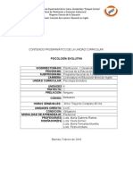 Contenido Programático de La Unidad Curricular Psicologia Evolutiva - Inglés
