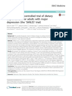 A Randomised Controlled Trial of Dietary Improvement For Adults With Major Depression (The SMILES' Trial)