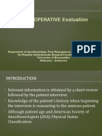 The Preoperative Evaluation