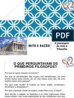 MITO E RAZÃO. A Passagem Do Mito para À Filosofia