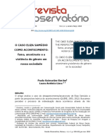 O CASO ELIZA SAMÚDIO COMO ACONTECIMENTO - Simoes Lima PDF