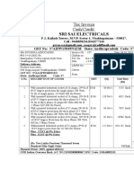 Sri Sai Electricals: Tax Invoice Cash/Credit