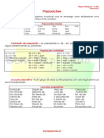 Ficha Informativa - Preposições