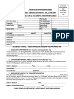 Clearance Form