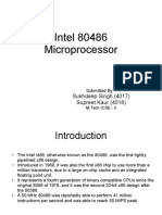 Intel 80486 Microprocessor: Sukhdeep Singh (4017) Supreet Kaur (4018)