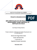 Implementação de Um Projeto Lean Management Numa Empresa de Serviços de Água PDF