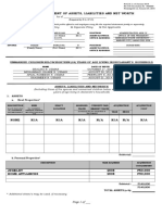 Sworn Statement of Assets, Liabilities and Net Worth