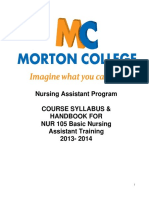 NUR 105 Basic Nursing Assistant Handbook 2013 2014