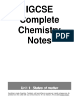 Igcse Complete Chemistry Notes: Unit 1: States of Matter