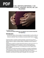 El Mito Del Instinto Maternal y Su Relación Con El Control Social de Las Mujeres