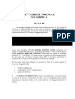 Acta Aumento de Capital S.A.S y Nombramiento