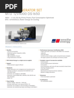 MTU 12V4000 DS1650: Diesel Generator Set