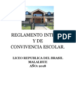 Reglamento de Convivencia Liceo Republica de Brasil 2018 PDF