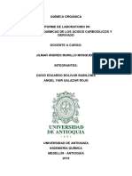 Informe de Laboratorio #9 - Propiedades Químicas de Ácidos Carboxílicos y Derivados