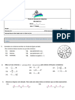 Ficha de Avaliação Sumativa de Matemática 1 7º Ano 2018 2019 