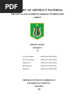 Summary of Abstract Material: This Task Was Made To Fulfill The Assignment of English Health Subjects