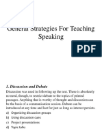 General Strategies For Teaching Speaking