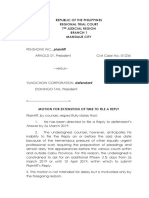 Republic of The Philippines Regional Trial Court 7 Judicial Region Branch 1 Mandaue City