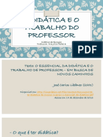 A Didatica e o Trabalho Do Professor