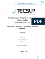 Informe 1 y 2 - Desarmado y Ensamblaje de Un Motor Recíproco