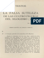 La Falsa Sutileza de Las Cuatro Figuras Del Silogismo 1762 Por Emmanuel Kant PDF