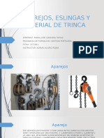 Aparejos, Eslingas y Material de Trinca