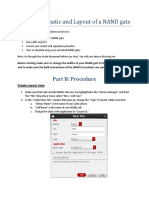 Lab 1: Schematic and Layout of A NAND Gate: Part B: Procedure