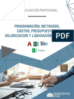 Brochure - Programación, Metrados, Costos, Presupuestos, Valorizaciones y Liquidaciones de Obras