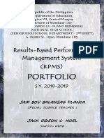 Results-Based Performance Management System (RPMS) : Portfolio