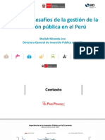 Avances y Desafios de La Gestion de La Inversion Publica en El Peru