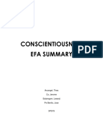 Conscientiousness Efa Summary: Arcangel, Thea Co, Jerome Galamgam, Leeanji Pe Benito, Jose