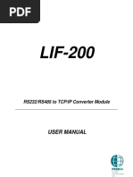 User Manual: RS232/RS485 To TCP/IP Converter Module