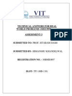 Technical Answers For Real World Problems (Mee3999) Assessment-3