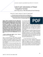 Iot Based Control and Automation of Smart Irrigation System