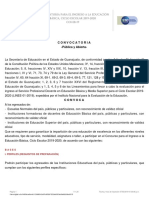 Convocatoria Ingreso Edu. Bás. 2019-2020