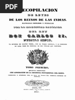 Recopilacion de Leyes de Los Reinos de Indias Mandadas Imprimir y Publicar Por La Magestad Catolica Don Carlos II Tomos 1 e 2 PDF