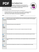 CARES Peer Review Feedback Form