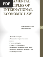 Fundamental Principles of International Economic Law