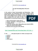 CH 1 Data Communication Networking Basic MCQ Set Behrouz Forouz PDF