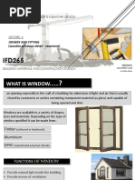 Joinery and Fitting (Wooden Windows Detail - Casement) : Department of Interior & Furniture Design Lsad