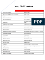 Glossary Civil Procedure 2018